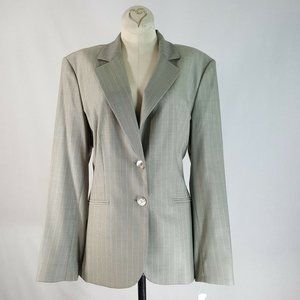 NEW Talbots Womens 8 Blazer Pinstriped  Professional Career Jacket 2 Button Coat
